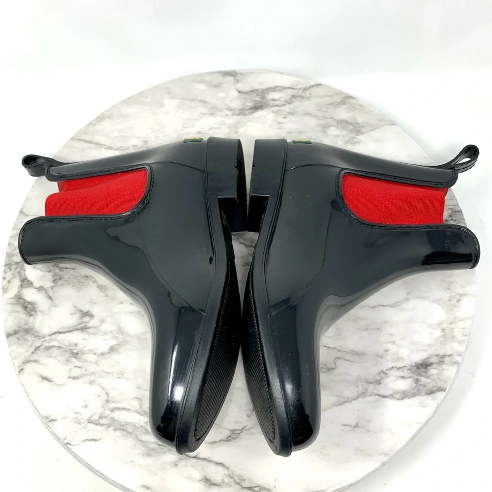 Lauren Ralph Lauren Tally Chelsea Rain Booties 6 Academic Preppy Classic Neural - Picture 7 of 13